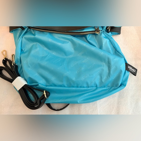 VERSACE Fragrances Tote VIP Boutique Piece Black Structured/Turquoise Interior - Picture 10 of 14